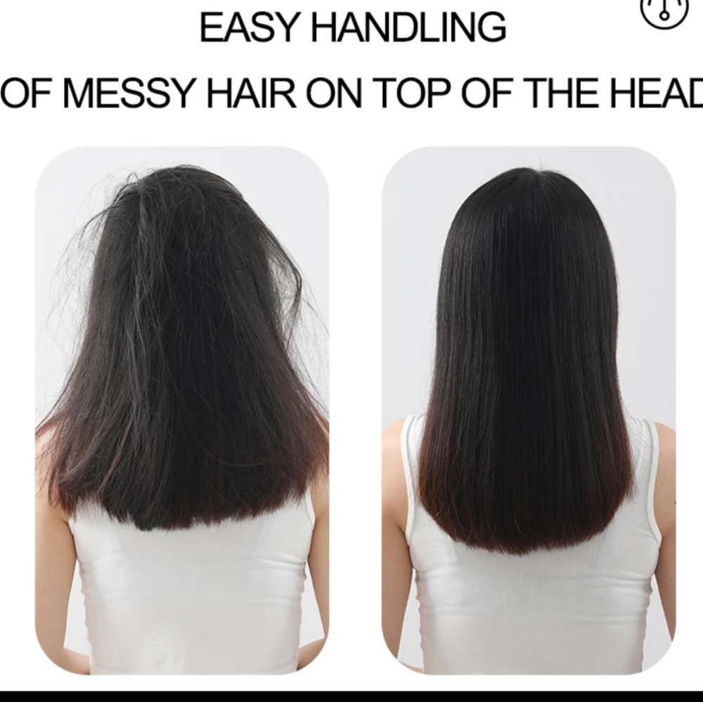 Sleek White Hair Straightening Brush - Picture 2 of 4
